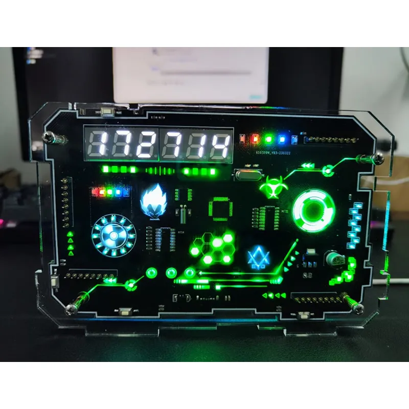 Doomsday Light Clock Ambient Light RGB Gaming Clock Light Pollution Desktop Clock 4