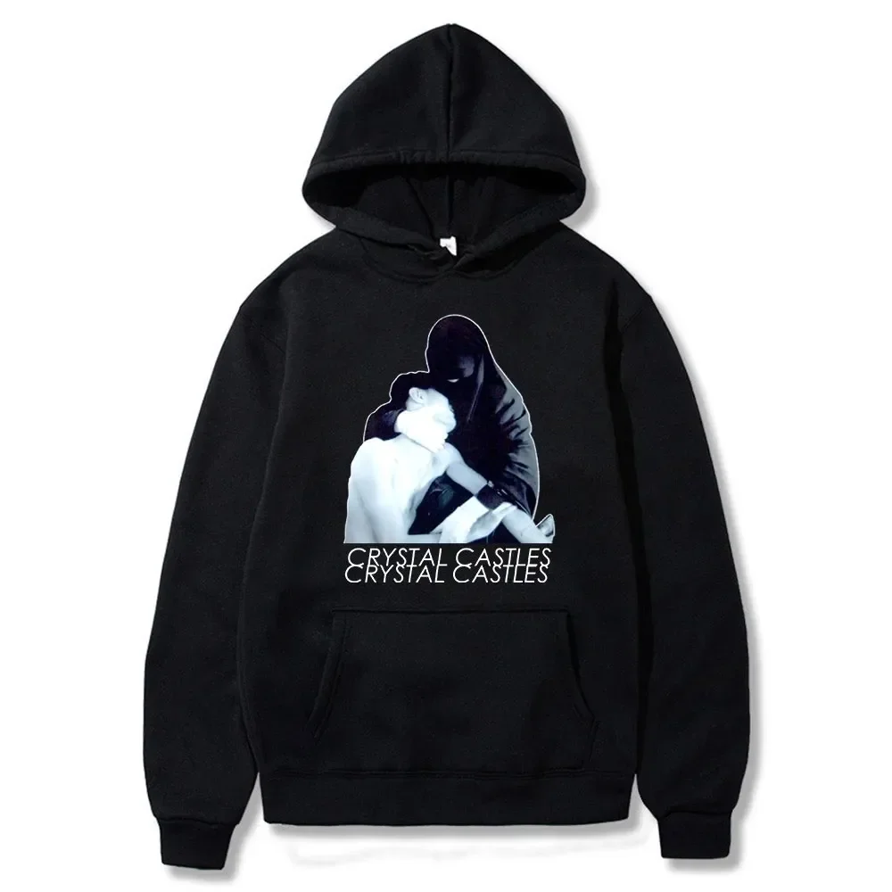 

Sporty Hip Hop Hooded Sweatshirts Crystal Castles Printed Hoodies Long Sleeve Pullover Casual Streetwear Men And Women Hoodie