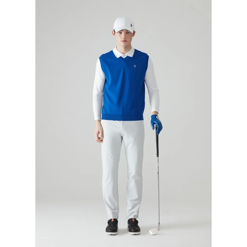MUNSINGWEAR Simple Style Men's Knitted Vest! Brand Embroidery, Luxurious V-neck, Sports Fashion, Autumn Golf Top, !