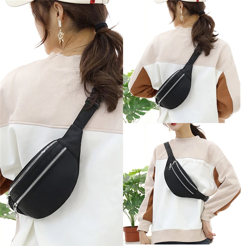 Female's Waist Bag Outdoors Sports Running Gym Portable Large Capacity Waterproof Crossbody Bag