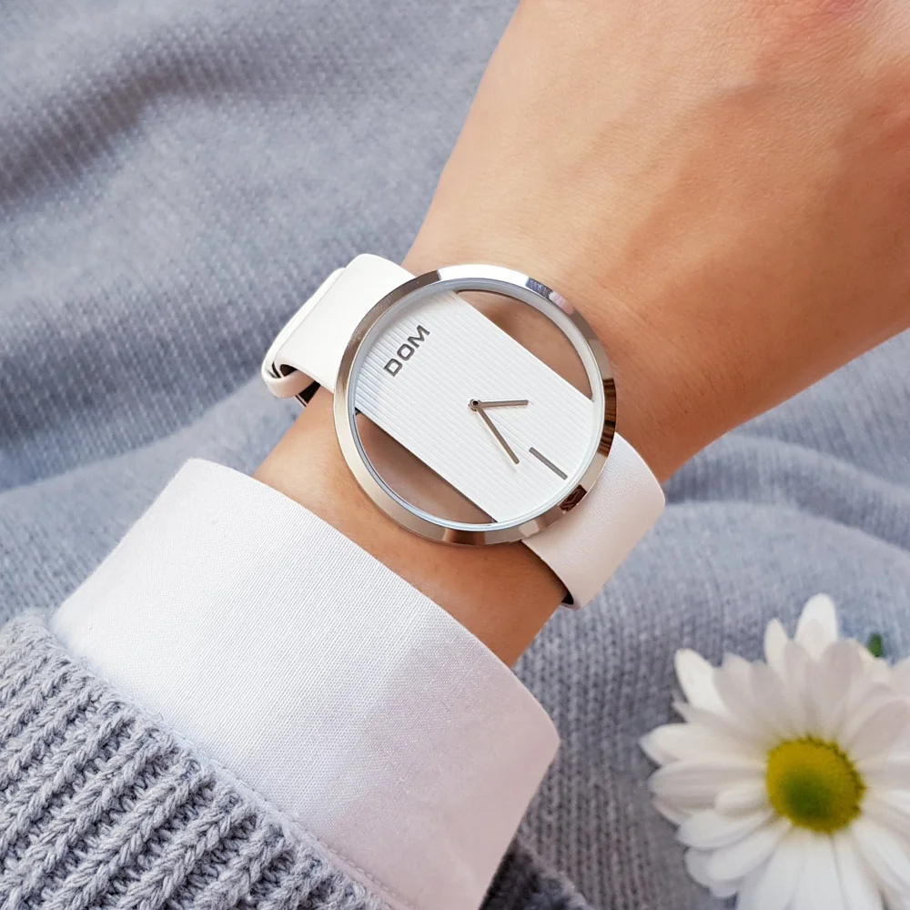 DOM 205 Quartz Watches Fashion Luxury Bracelet Waterproofk Genuine Leather Women Wrist Watch for Girl Gift relogios feminino