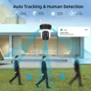 Three Lens PTZ IP Camera Outdoor HD Three Screen WiFi Security Camera Auto Tracking 4MP Dual Len Wirelss CCTV Camera iCsee 3