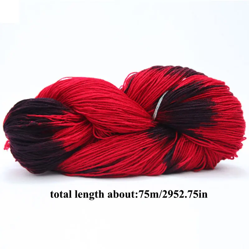 50g / Piece Rainbow Section Ecological Dyeing Yarn 4-strand Wool DIY Manual Crochet Knitting Yarn Baby Sweater Scarf Yarn 3