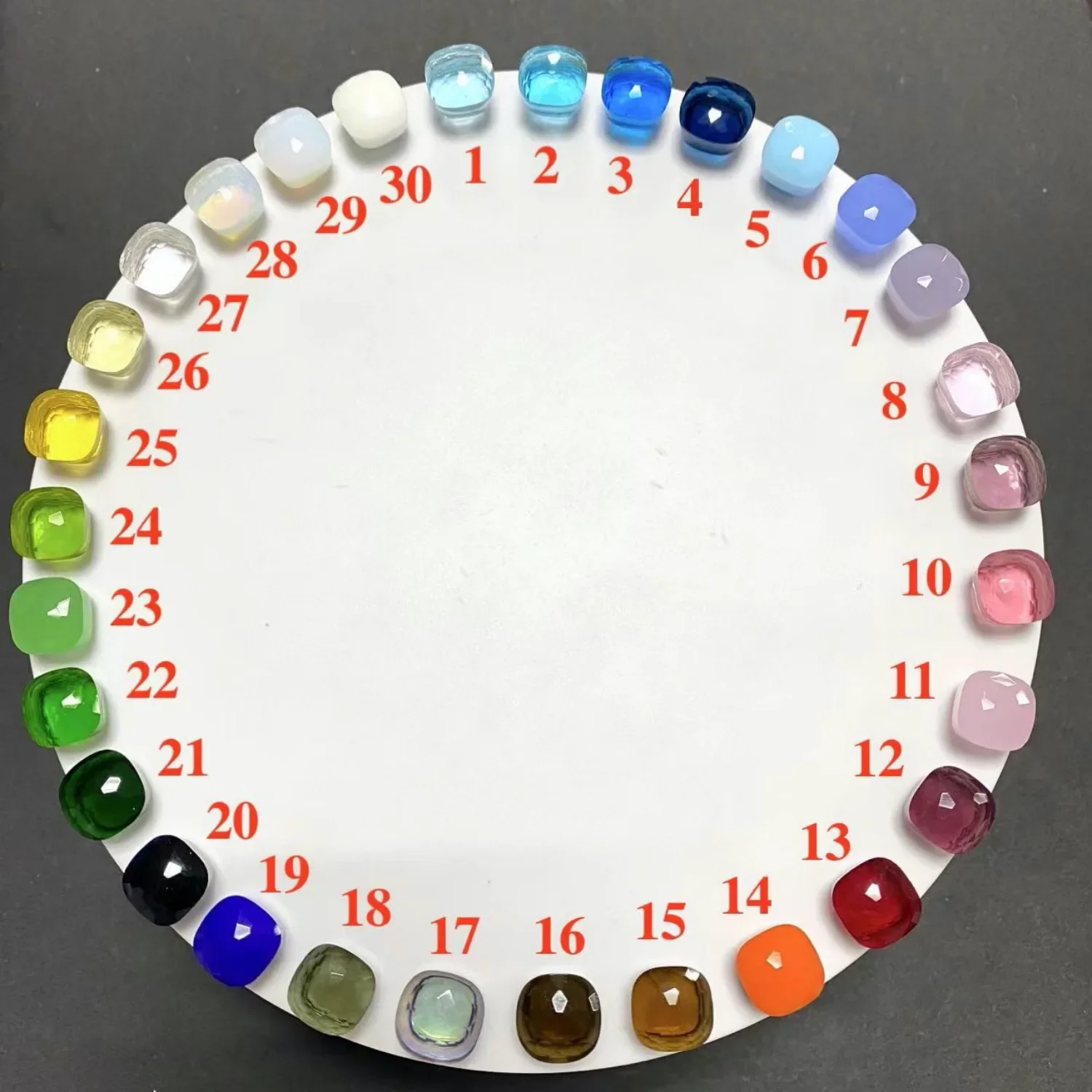 10.6mm Classic Candy Crystal Ring Fashion Jewelry Rose-Gold Plated Colorful Rings Women Girlfriend Birthday Gift Valentine 5