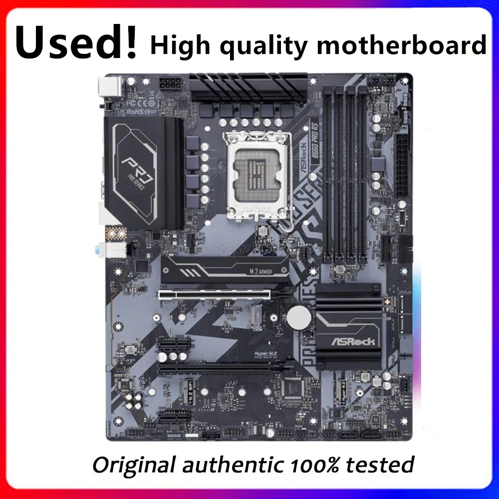 Utilizzato Per Il Desktop Originale Asrock B660 Pro Rs Per La Scheda Madre Intel B660 Ddr4 Supporto Lga 1700 12400F 12400 I3 12100F