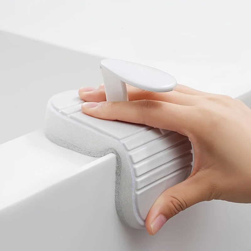 Sponge Cleaning Brush With Handle Bathtub Brush Kitchen Bathroom Cleaning Sponge Brush Household Cleaning Supplies