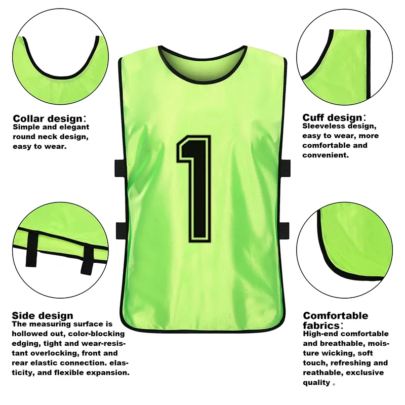 6 PCS antagonism suit basketball football training vest children's grouping team number service team building expansion