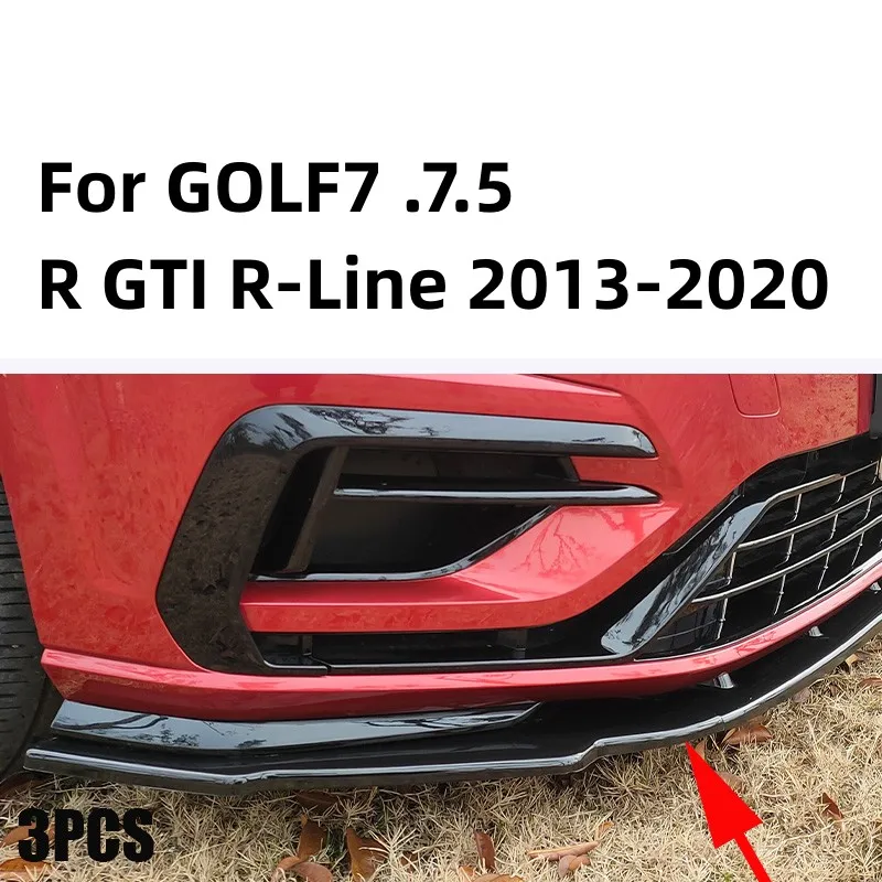 

For Volkswagen Golf MK7 MK7.5 R GTI GTD R-Line 2012-2020 TCR CS Style Body Kit Spoiler Guard Front Bumper Splitter Lip Diffuser