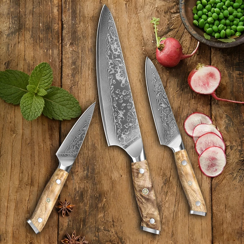 Damascus Steel Chef Knife Set 2