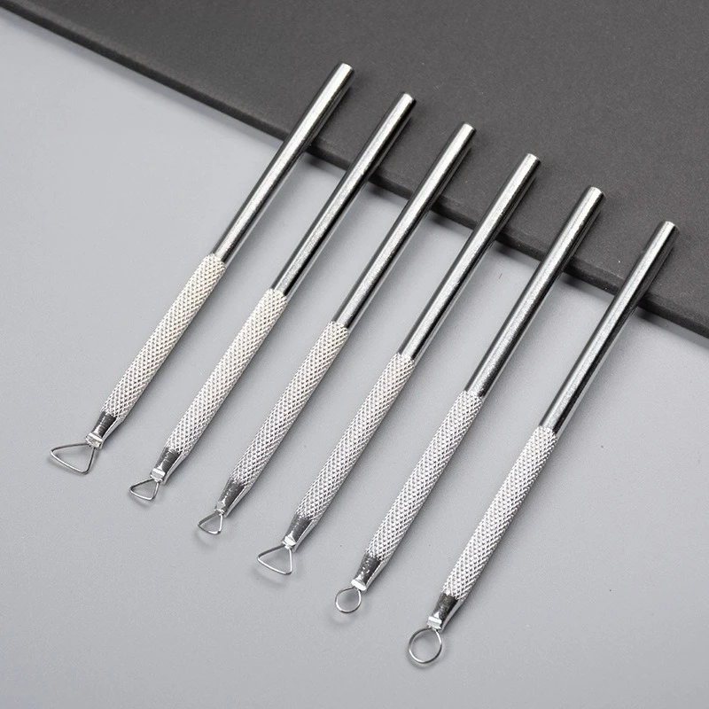 6PCS Aluminum Alloy Clay Tools Polymer Ceramic Sculpting Set Ribbon Wire Loop Tips Clay Sculpting Tools