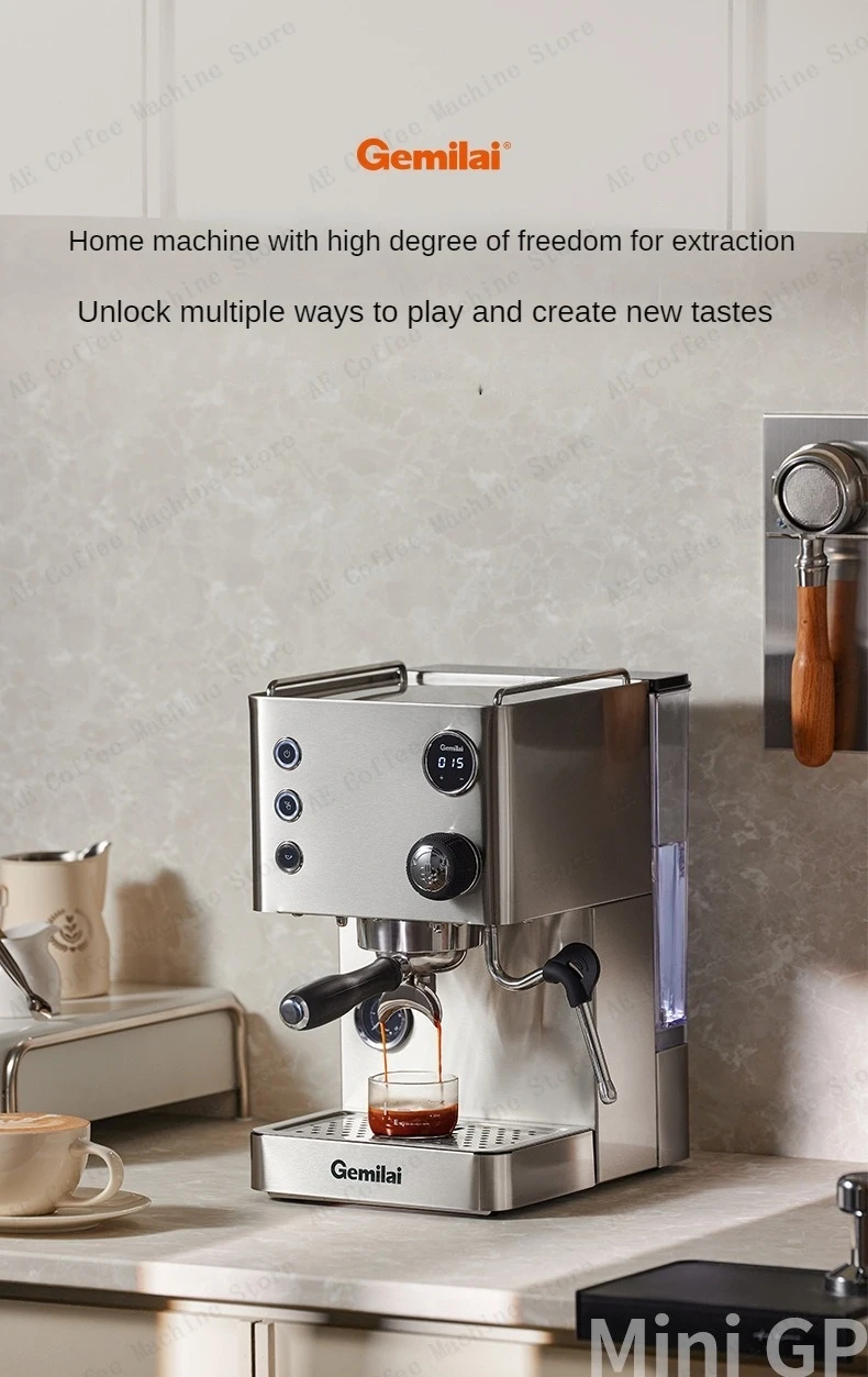 Description Picture 2 of itemItalian Semi-automatic Coffee Machine Small Household Coffee Machine with Adjustable Temperature Milk Frothing Steam Machine
