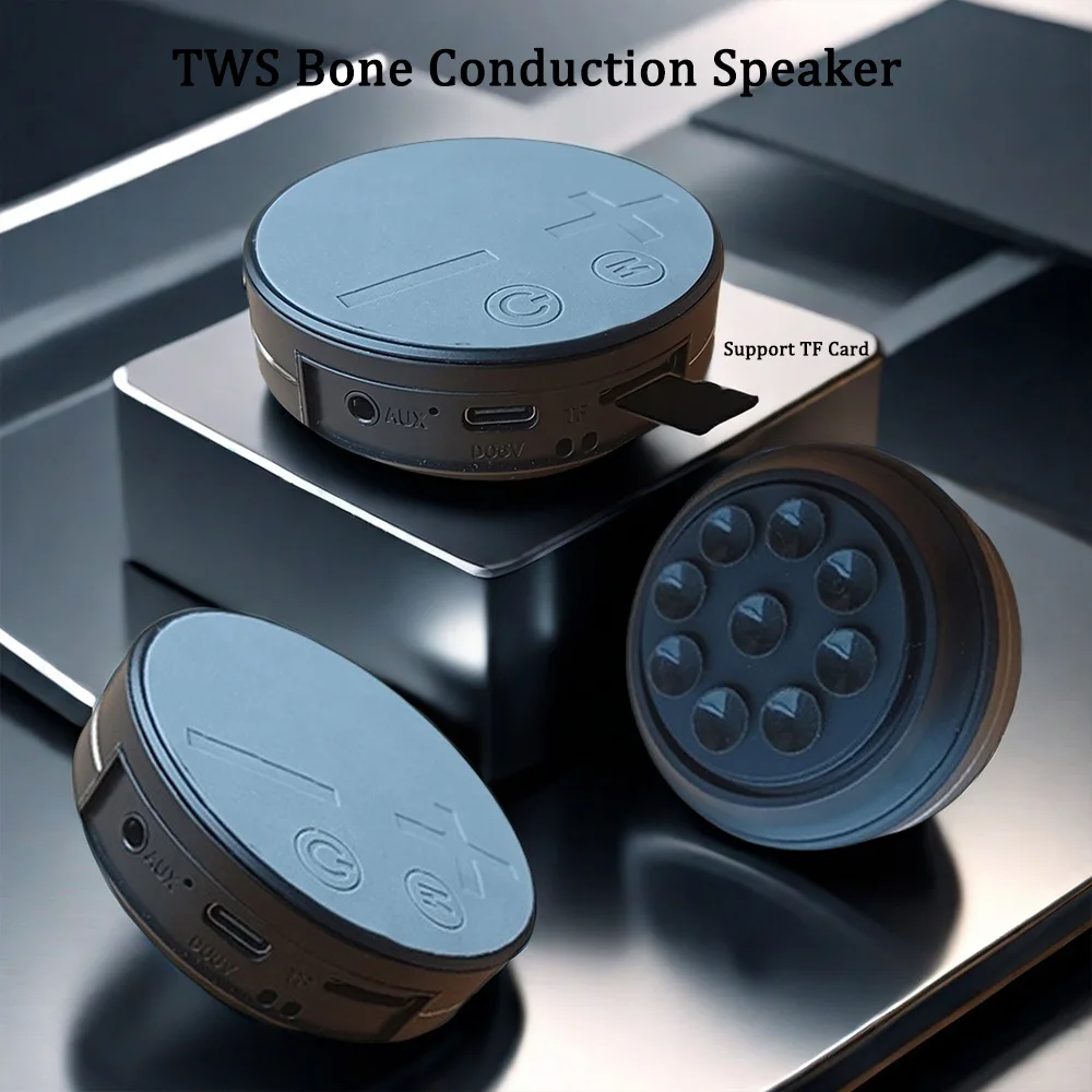 TWS Bone Conduction Speaker Wireless Bluetooth Speakers Support TF Card Play Music Subwoofer Stereo Sound Box