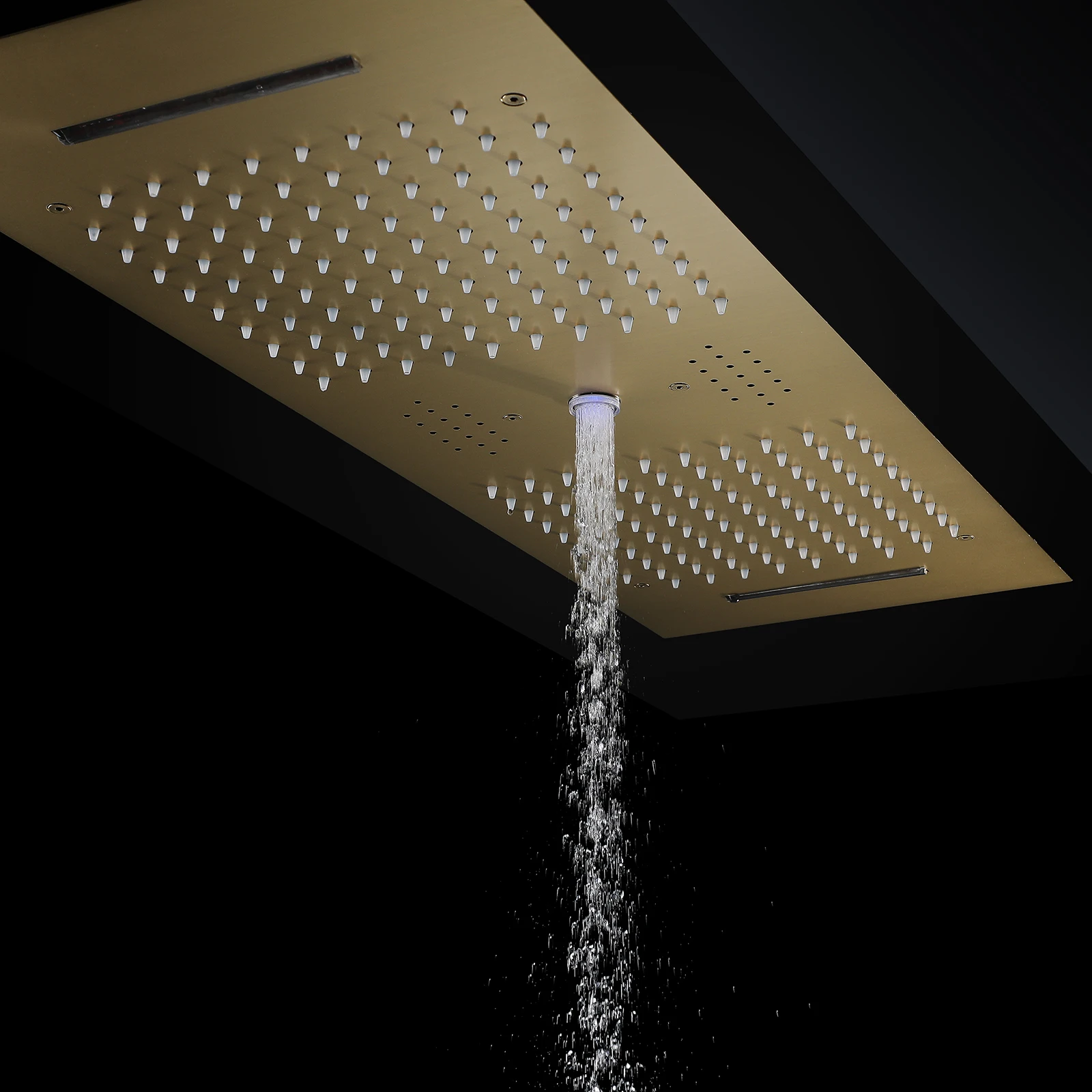 Luxury Massage Water Column ShowerHeads Smart Modern Bathroom LED Shower System Sets Full Set Built-in Hot and Cold Shower Mixer