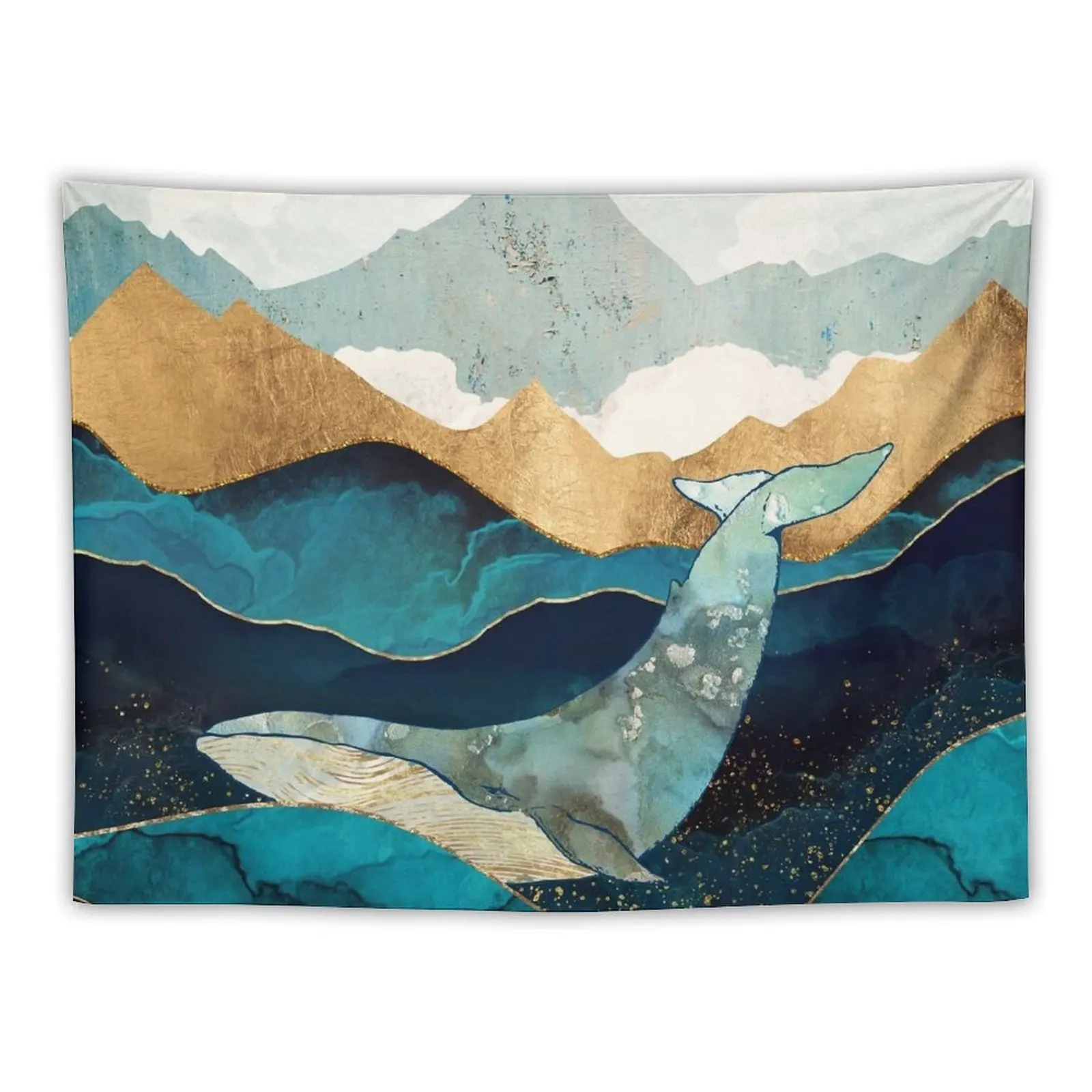 

Blue Whale Tapestry Home Decoration Accessories Wall Decor Wall Decoration Items Home Decorating Tapestry