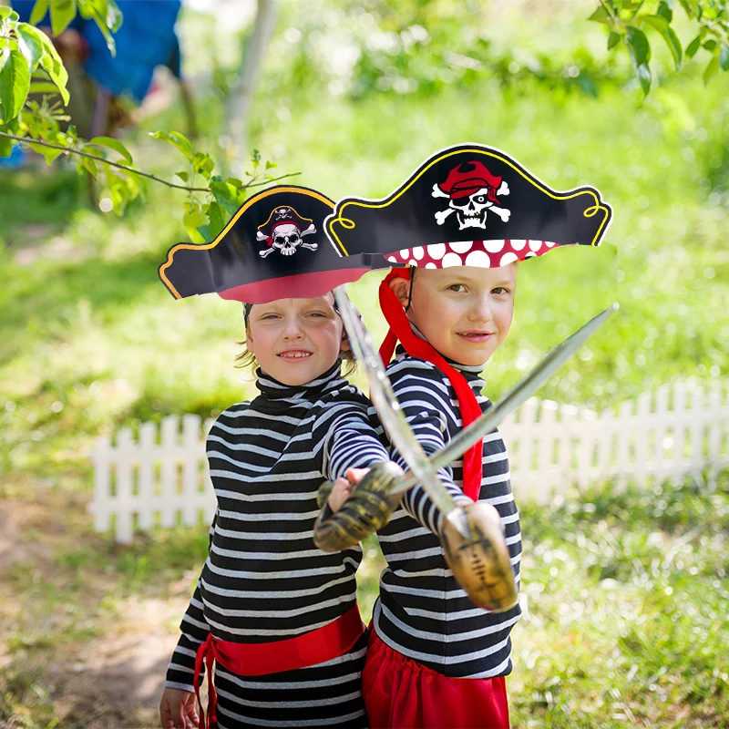 Chapeau en papier à thème d'Halloween pour enfants, accessoires de cosplay, chapeau de fête, 5 pièces