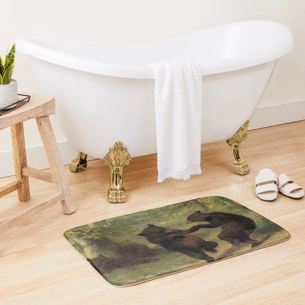 

Dancing Bears by William Holbrook Beard Bath Mat Rooms Bathroom Interior Anti-Slip Bathtub Mat