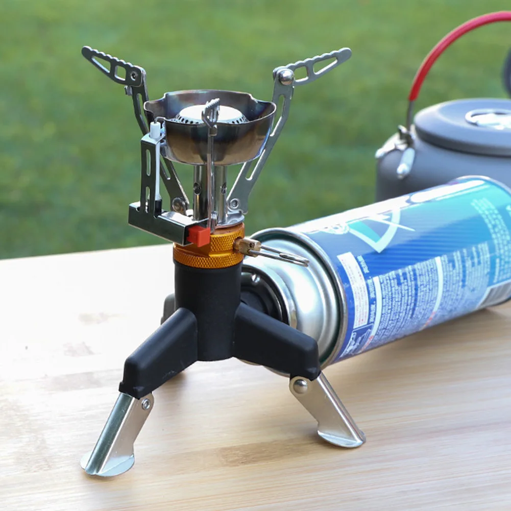 1Pc Three Legs Gas Tank Adapter Outdoor Tripod Gas Stove Connector Ultralight Tank Stand Adapter Camping Hiking Equipment