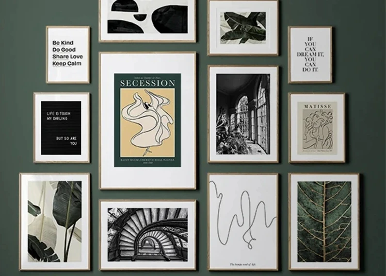 

Скандинавский абстрактный Настенный декор Матисс, зеленые натуральные листья, HD холст с масляной фотографией, Декор для дома, спальни, гостиной