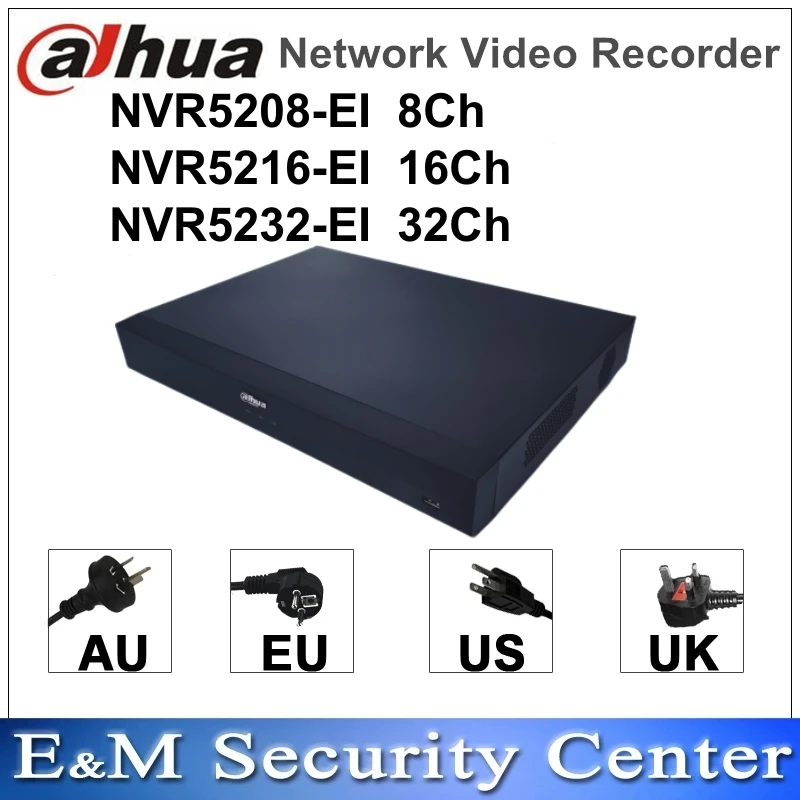 Network Video Recorder Original Dahua English Version NVR5208-EI NVR5216-EI NVR5232-EI 8/16/32CH 1U 2HDDs WizSense Network Video Recorder
