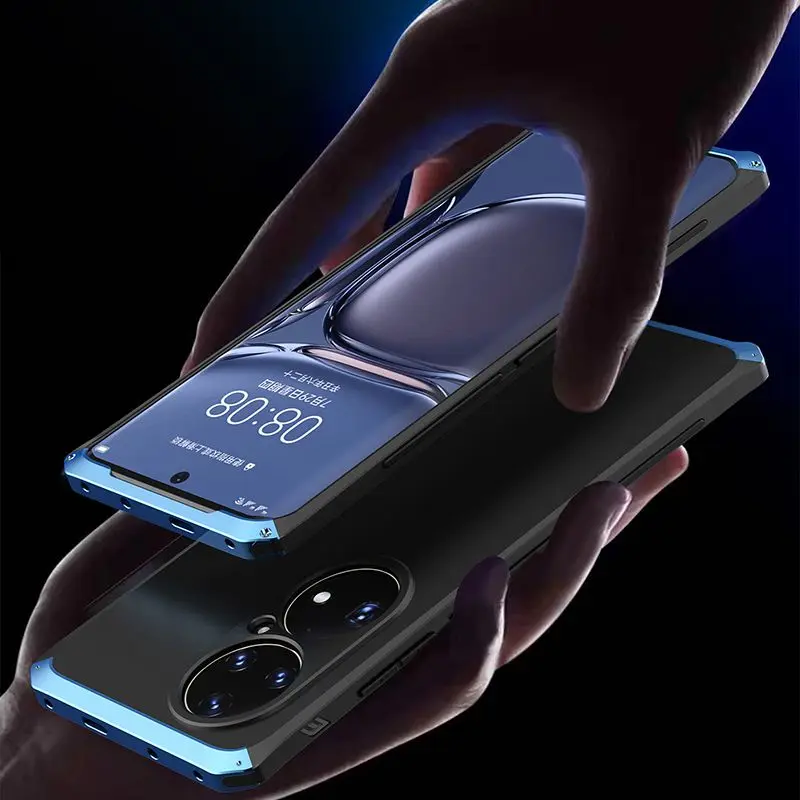 Dropshipping 360 Antifall Metal Frame PC Case For Huawei Mate 60 50 40 P50 P60 Pro Nova 12 11 10 9 Pro 8 SE CASE CProtect Cover