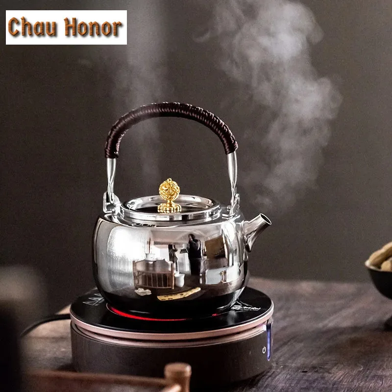 304 Stainless Steel Thickened Tea Infuser Kettle Tea Making Kettle Household Teapot Gas Stove Tea Boiling Electric Ceramic Stove