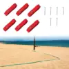 6x Beach Volleyball Lines Equipment Portable 8M Long Red Lines Marking Court Marker for Sand Training Beach Party Outdoor Sports 3