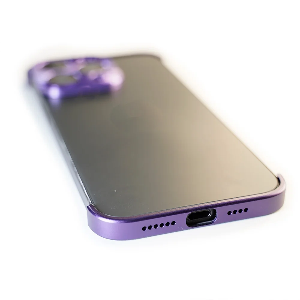 Sleek Metallic Corner Protection Shockproof Phone Case