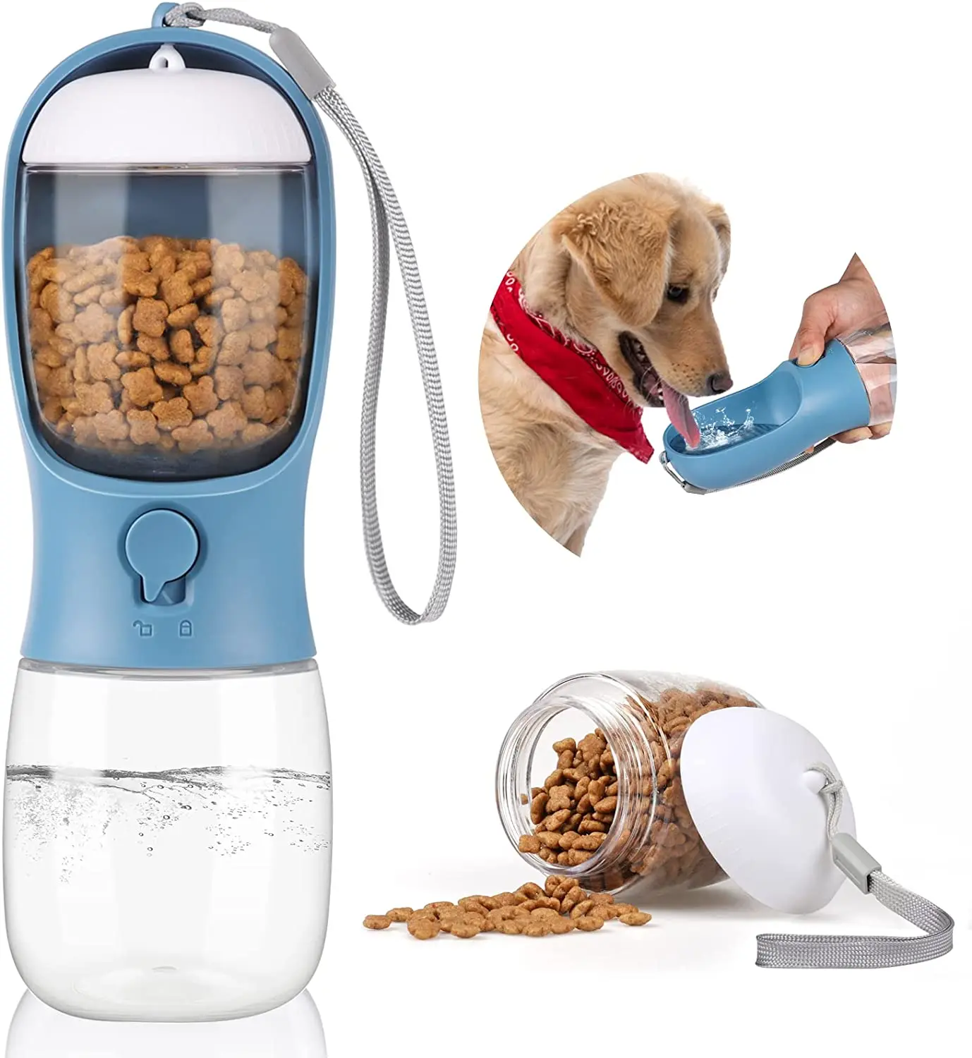 

Portable Water Bottle For Dogs Puppy Drinking Bottle Outdoor Travel Pet Drinker Leakproof Dog Bowl Food Containers Dog Supplies