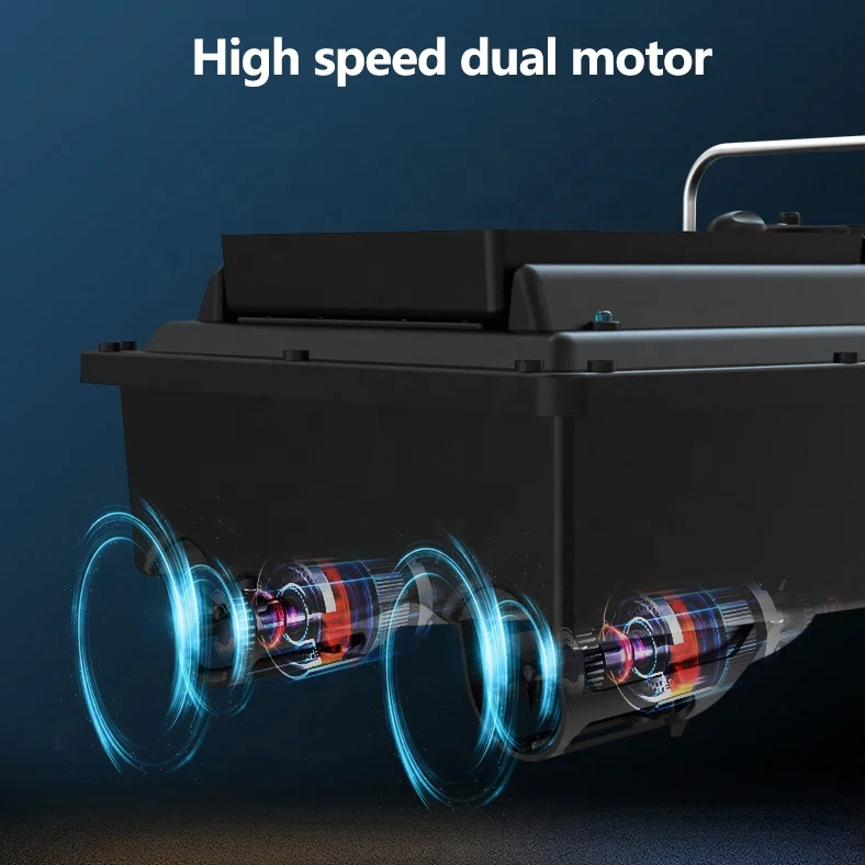LCD Display 500m Remote Controlled 12000mAh Battery Intelligent Fishing Bait Boat With GPS Positioning