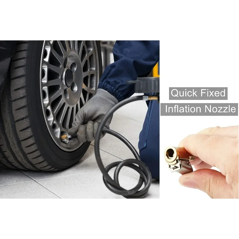 2 Stück Air Chuck Mit Clip – Messing, Universell Für Reifenpumpen, Mit Klemmverschluss Für Dichten Sitz
