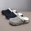 2025 New Design Sandals for Men Thick Bottom Fashion Slippers Mens Garden Shoes Solid Color Breathable Clogs Casual Beach Shoes 4