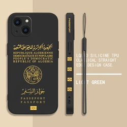 Algeria Passport Phone Case with Hand Strap - SE 2022 2020 (A1)