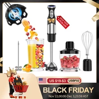 Immersion Blender 5-in-1 Handheld Blender - 1100-watt scratch-resistant blending stick for shakes, purees and smoothies 1