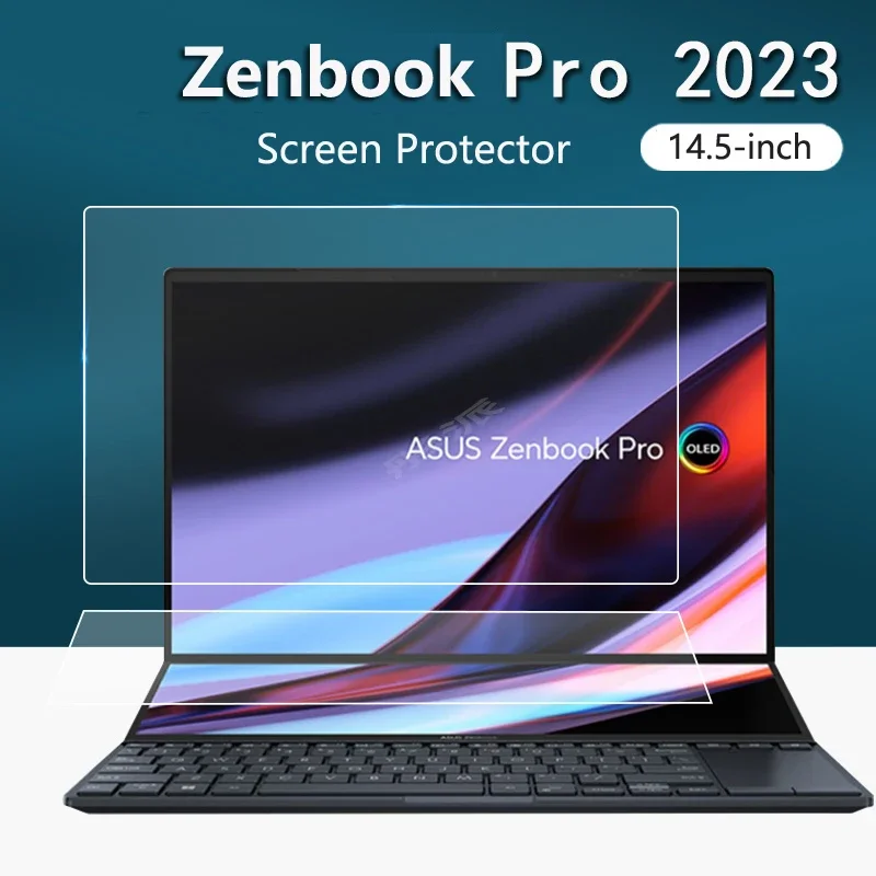 Schermo Di Copertura Antigraffio + Proteggi Schermo Piccolo Per Asus Zenbook Pro 14 Duo Oled Ux8402 Muslimah/Ze Muslimah 14.5"