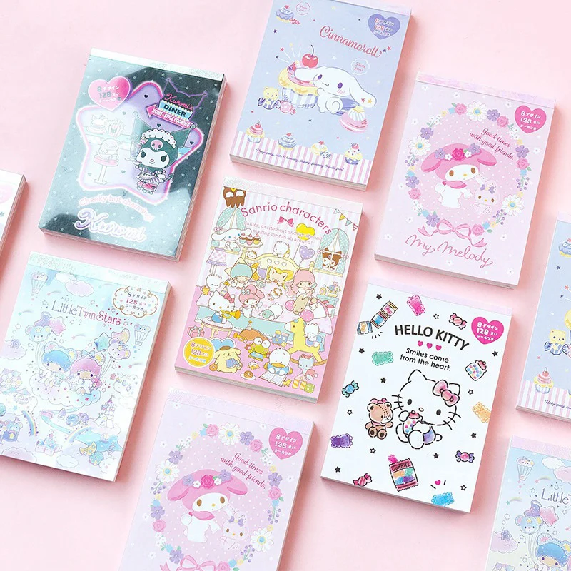 

Блокноты Sanrio Melody Kuromi Cinnamoroll Hellokitty, ежедневный Еженедельный блокнот-планировщик, канцелярские принадлежности, школьные принадлежности