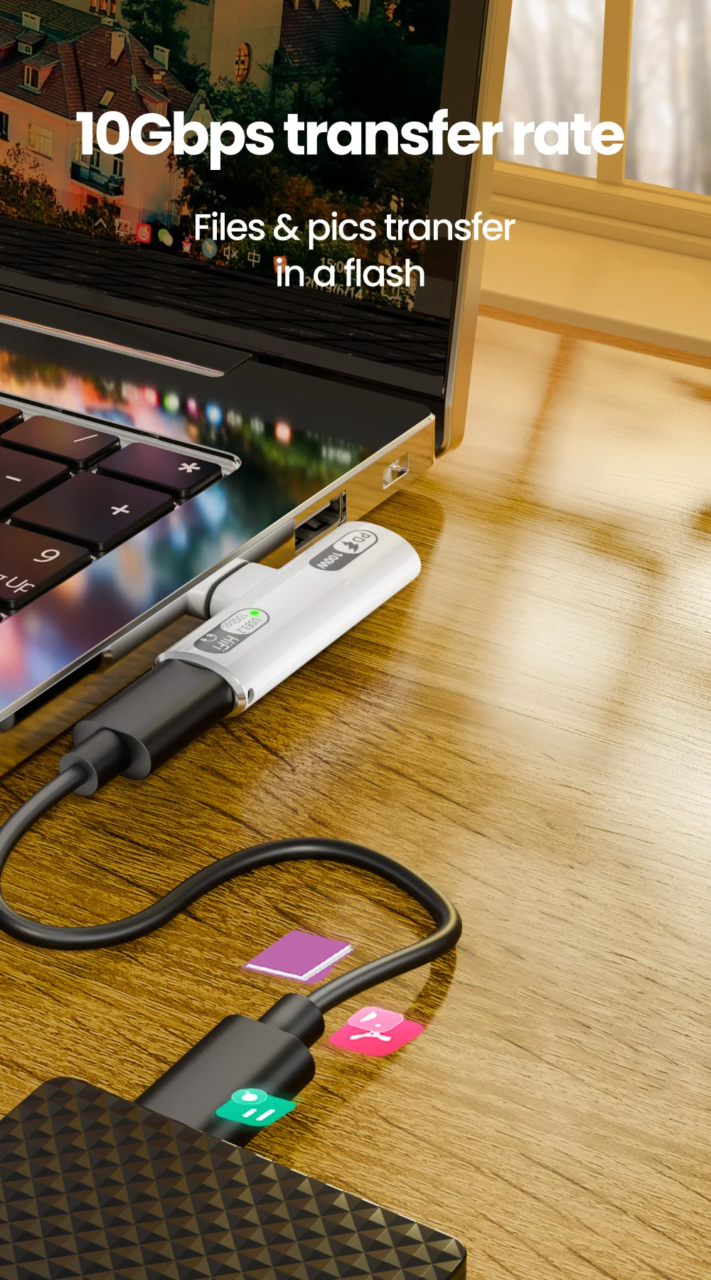 OLAF USB-C 2-in-1 Audio & Charging Adapter 100W