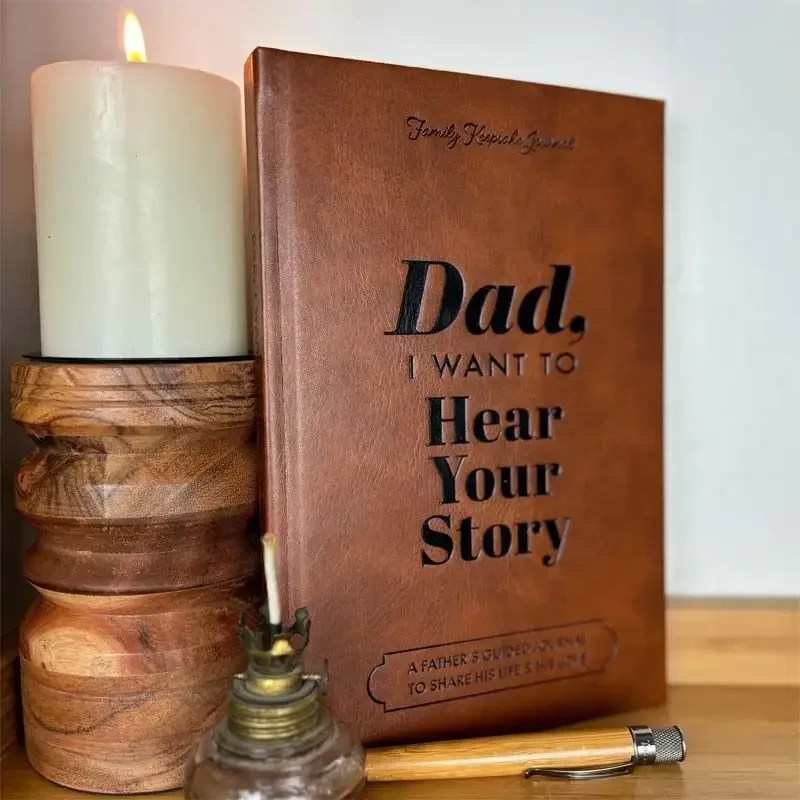 Memory books Mom I Want To Hear Your Story Dad Mom Leather Memory Books A Father's Guided Journal To Share His Life