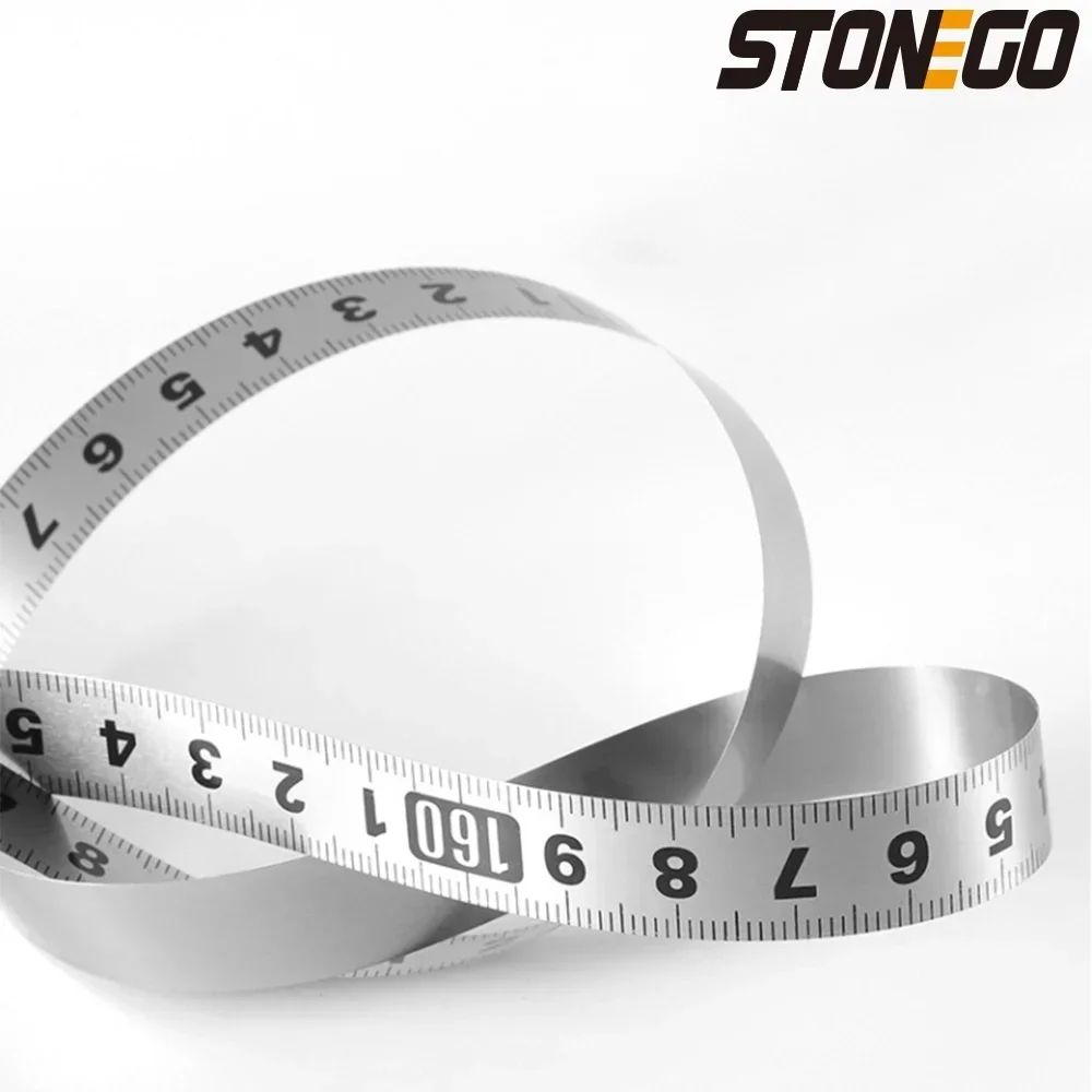 Durable Rust-Proof Wear-Resistant Stainless Steel Mitered Track Ruler with Self-Adhesive Metric Scale