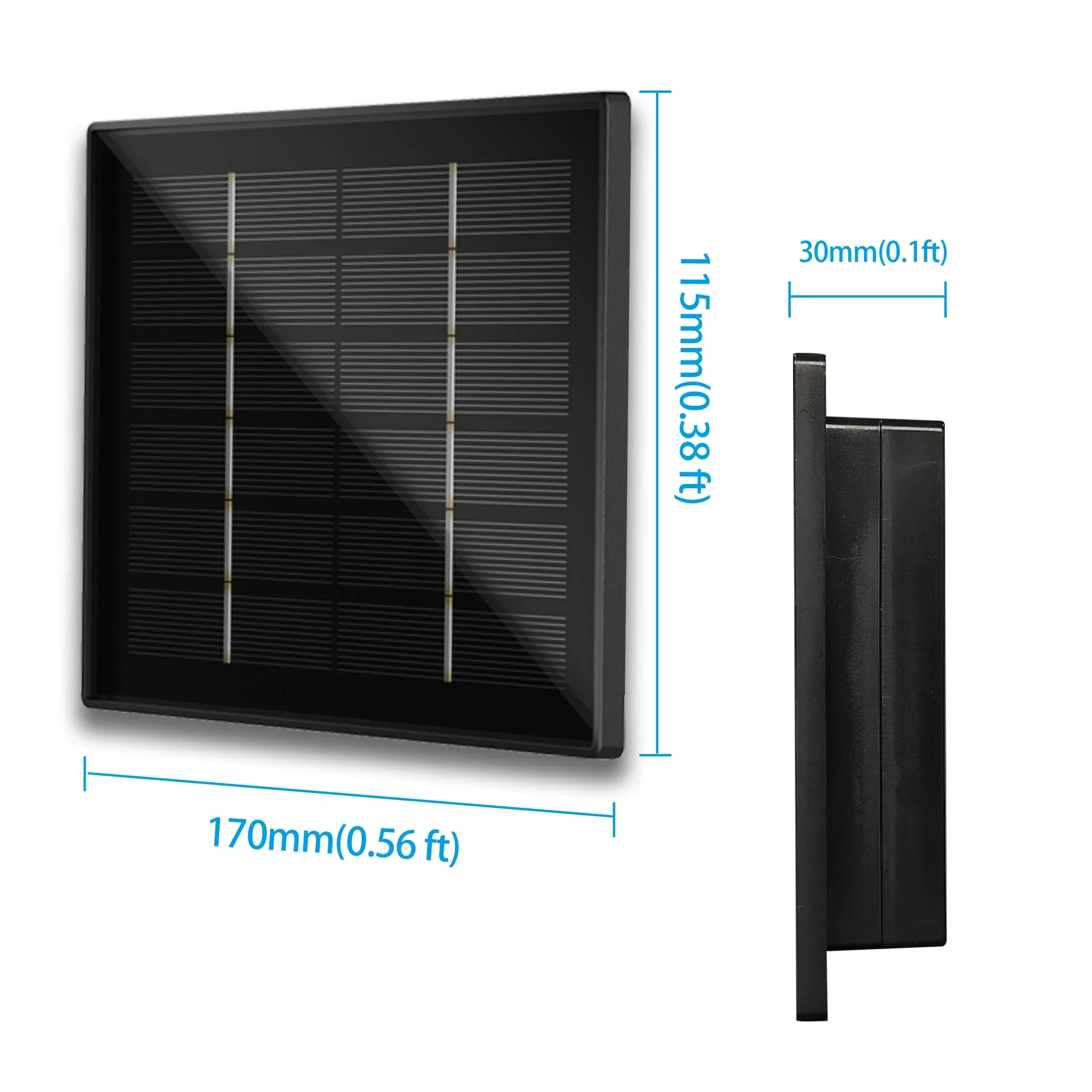 4W Solar Panel Waterproof IP66 Outdoor 2m Cable Charger USB TypeC 5V DC12V Powered Security WIFI Hunting Camera Or Tuya Sensors 3