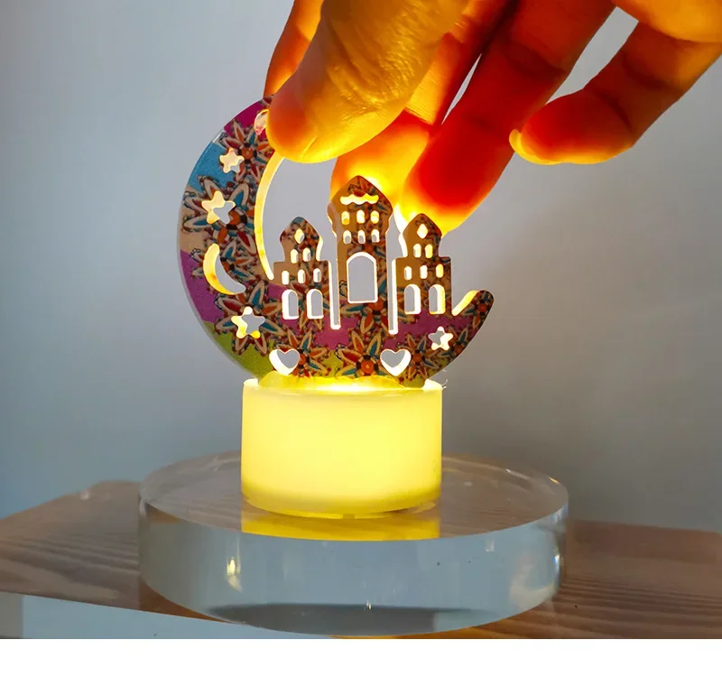 2025 Eid Mubarak Candle Light Ramadan Decoration for Home Ornaments Eid Al-Fitr Kareem Festival Islamic Muslim Party Decor