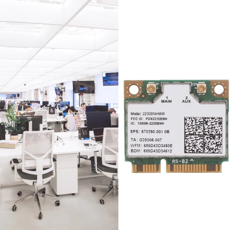 

Wireless 2230 Wireless + BT4.0 WiFi Card 2230BNHMW,670290-001 Wireless Wifi Card