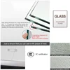 Indoor  Bathroom Independent Square Polished Stainless Steel Waterproof Frame Tempered Glass Pivoting Shower Door 6
