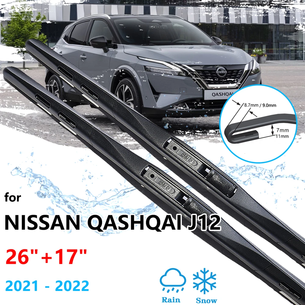 For Nissan Qashqai J12 MK3 2021 2022 Front Winter Wiper Blades Window