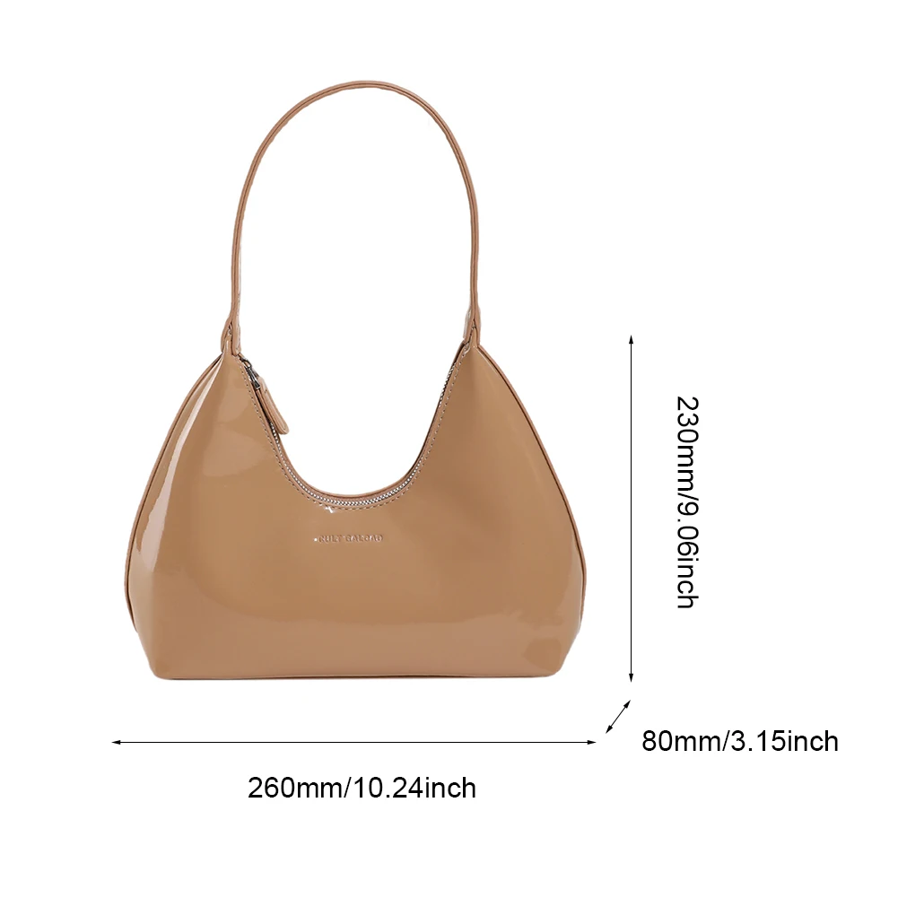 Red Underarm Bag Y2k Chic Purse for Women Girls Pretty Christmas Gift Fashion Shoulder Bag Patent Leather Tote Hobo Bag 2024