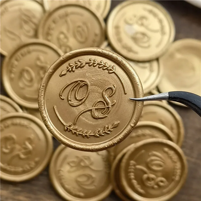 Personalized Wax Seal Stamps Monogram Self-Adhesive Wedding Seal Wax Seal Stamp Name Stickers Decorative Stickers