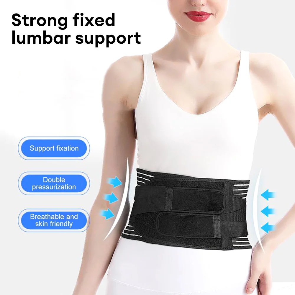Adjustable Back Brace Lower Back Belt Brace Pain Relief Band Waist Belt Breathable Mesh Design with Adjustable Support Straps