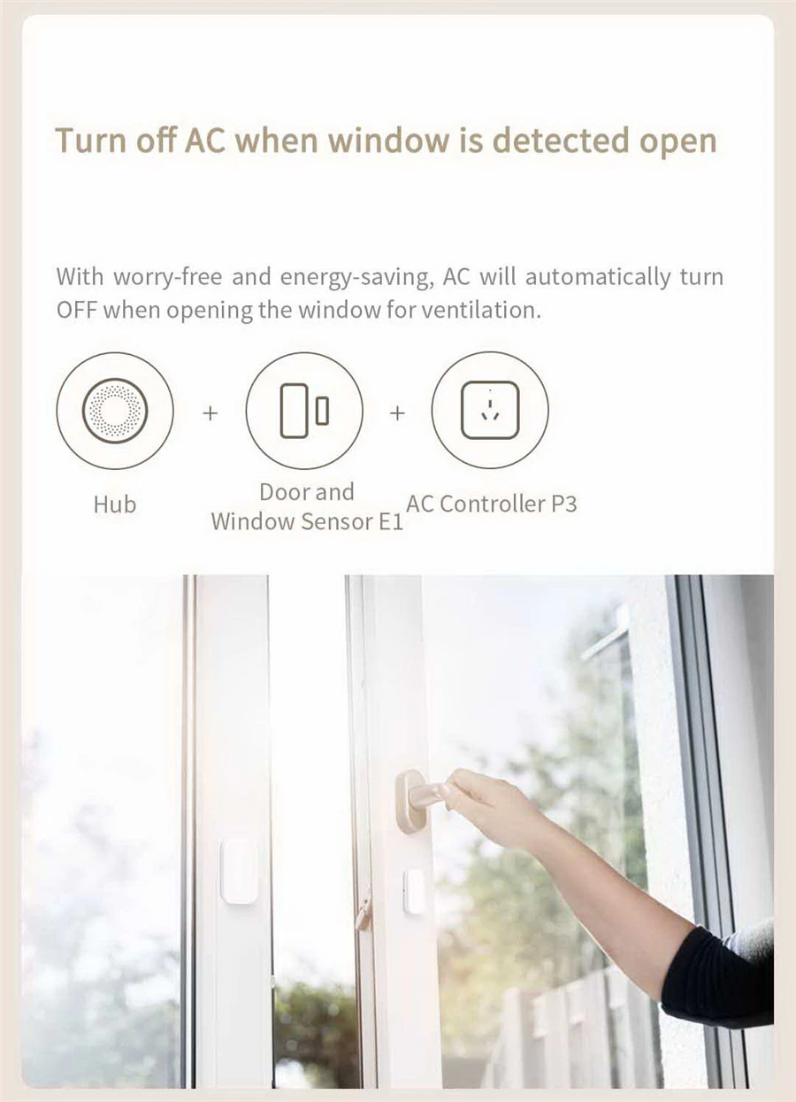 Door Window Sensor E1 ZigBee 3.0 MCCGQ14LM APP Remote Control For Smart Home Wor