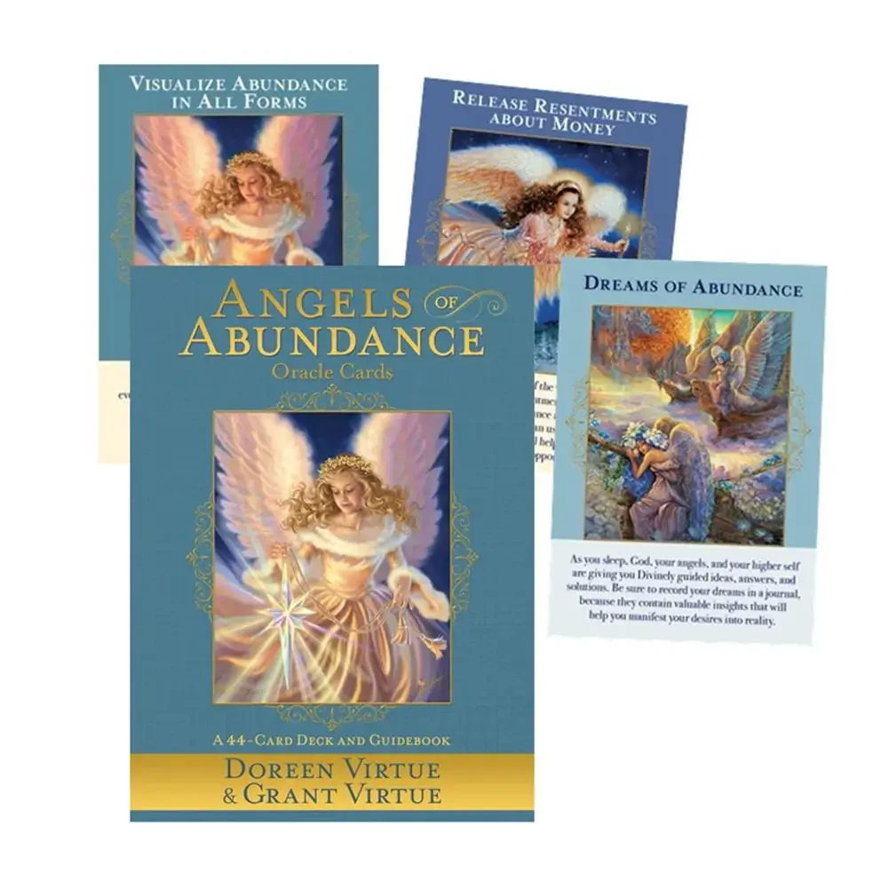 

Fast Ship New Angels Of Abundance Oracle Cards PDF Guidebook Tarot Card English Friend Family Party Toys Board Game Card