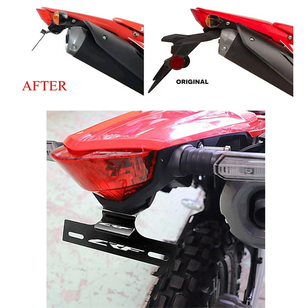 License plate holder motorcycle license plate holder Crf Accessories FOR HONDA CRF300L Short Fender Tail Tidy Plate Holder