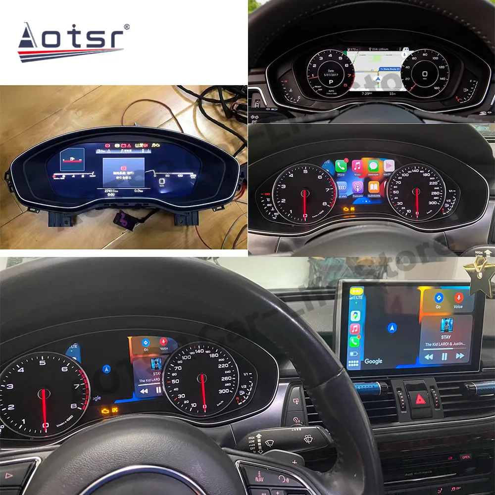 Android Digital LCD Dashboard Panel Virtual Instrument For AUDI A3 A4